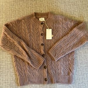 Doen Adler Cardigan Sweater in Clay, size small